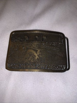 Vintage Lake Havasu City Arizona Gallo Brass Works Inc Belt Buckle