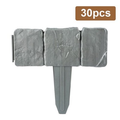 Garden Edging Border Imitation Stone Fence Partition Fence Garden Decor (30pcs)
