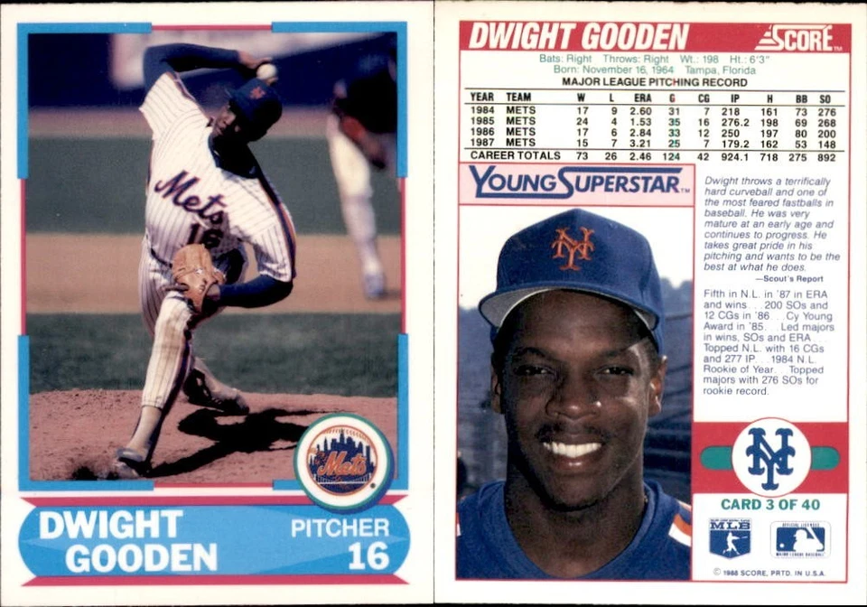 1988 Score Baseball Young Superstars-Stars-HOFERs-You Pick-Buy Volume--2240 - Image 2 of 3