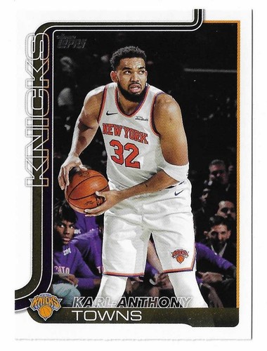 2025-26 Topps Basketball Karl-Anthony Towns Card #19 New York Knicks