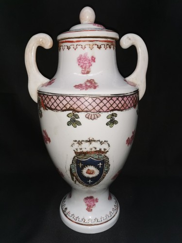 Vase Couvert , Amphore , Urne Porcelaine Chine . Blason Château de Versailles - Bild 4 von 11