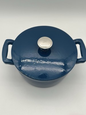Sabatier Blue 5.5 Cast Iron Enameled Dutch Oven with Lid No box