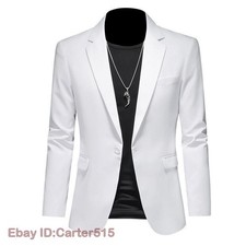 Men's Jacket Casual Suit Blazer Slim-Fit Suit Wedding Business Dress Suit Tops