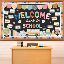 Boho Welcome Back to School Bulletin Board First Day of School Classroom Deco...