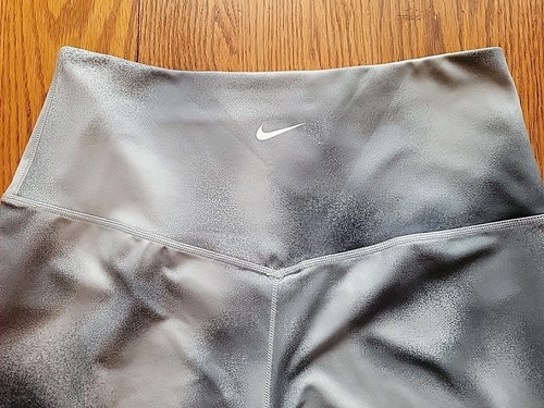 Nike One Dri fit High Rise Full Length Leggings Gray print Women's Large - Picture 8 of 14