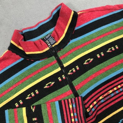 Chaps Sport Southwestern Aztec 1/4 Zip Pullover Shirt Top Womens 2X XXL Colorful