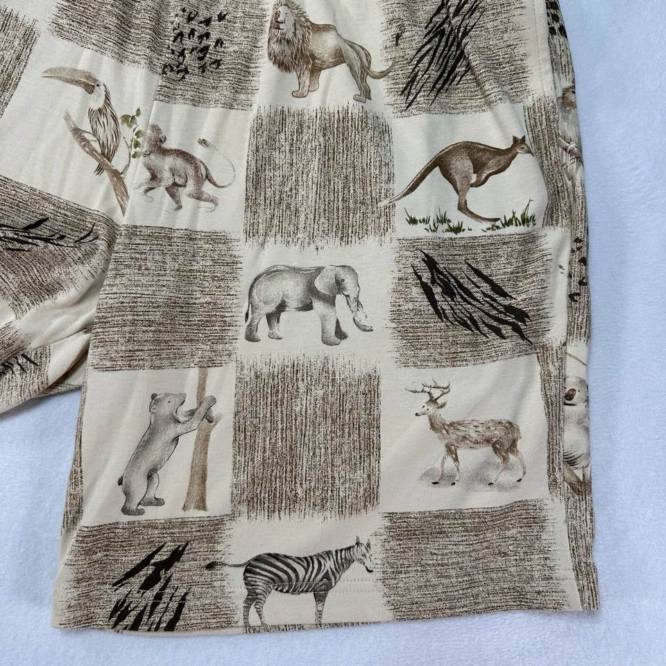 C.S.T. Sport Shorts Men's Extra Large Beige Animal All Over Print Safari Casual - Image 2 of 4