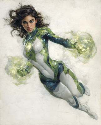 8x10 Retro Adventure Heroine Art Print - 221147695