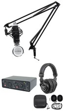 Rockville R-TRACK SOLO 1-Person Podcast Podcasting Recording Kit w/ Boom Arm
