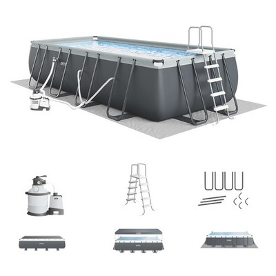 Intex 26363EH 24' x 12' x 52'' Rectangular Ultra XTR Frame Swimming Pool w/ Pump