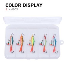 5PCS/Box Winter Ice Fishing Lure Artificial Jigging Spoon Metal Lures Wobbler