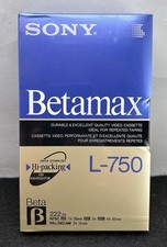 Sony Betamax L-750 Beta Video Cassette Tape High Resolution NEW Old Stock NOS