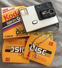 VTG Kodak Disc 4000 Camera Bundle with 2 Sealed Expired Disc Films - Untested
