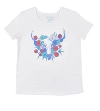 DOT & ZAZZ Big Girls Cows Floral Short Sleeve Top Size Large (12-14) New W/Tag