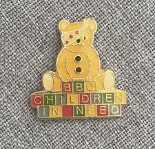 BBC Children In Need Vintage Charity Pudsey the Bear Pin Badge Brooch
