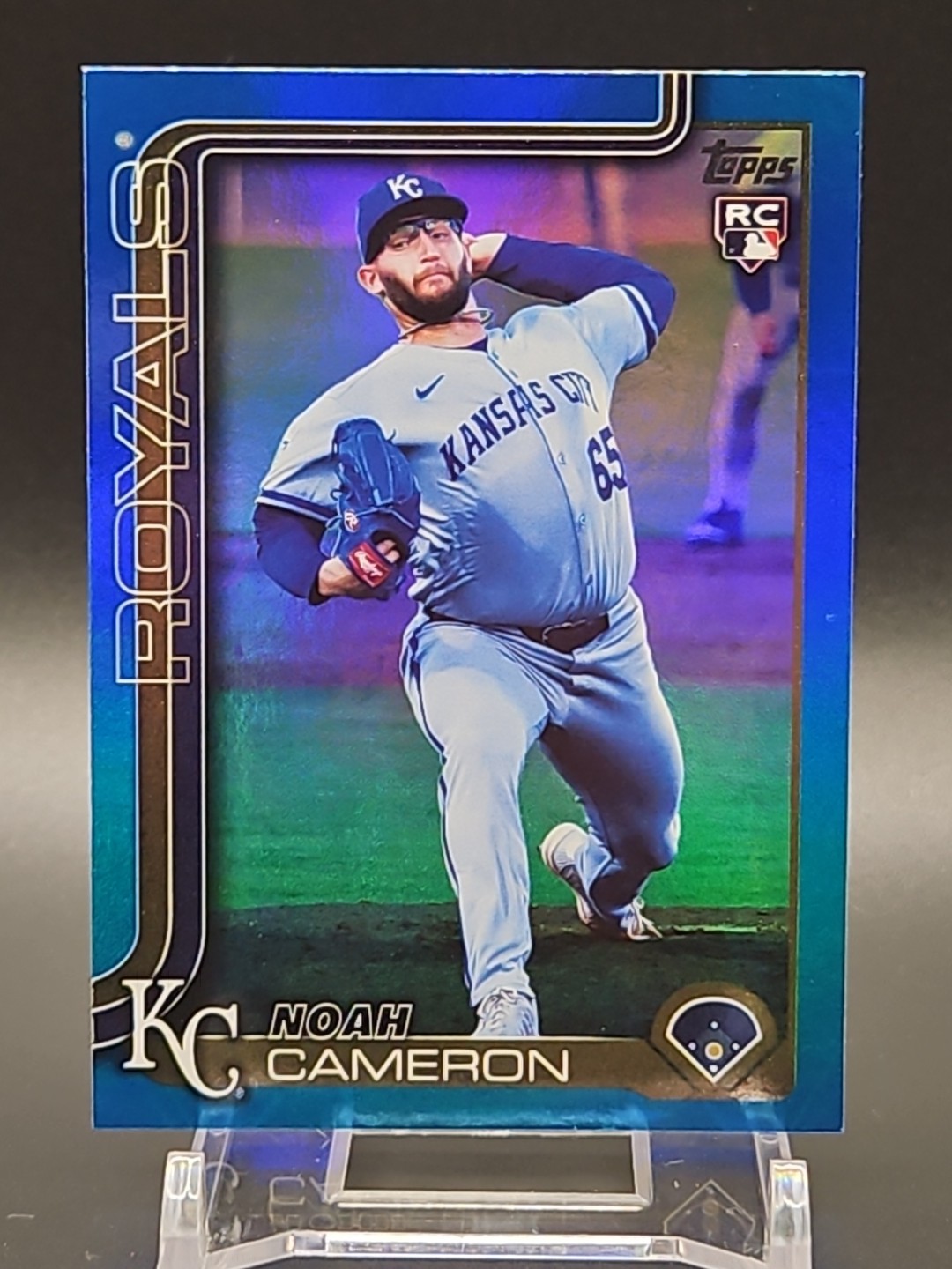 2025 Topps Update Noah Cameron Blue Rainbow Foil /150 #US65 RC Rookie Royals