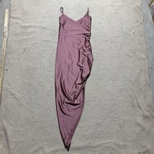 Windsor Dress Womens Small Just Flaunt It Satin Asymmetrical Mini Sleeveless