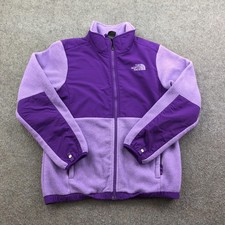 The North Face Jacket Girls Large 14/16 Purple Fleece Full Zip Denali Outdoor
