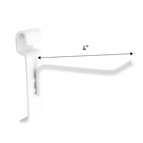 SSWBasics 4 inch White Peg Hook for Wire Grid - Pack of 50 - Durable Grid Wall - Picture 2 of 2