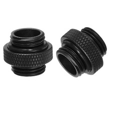 2pcs G1/4" Male to Male Connector, Soft Tube Extender Fitting, Black