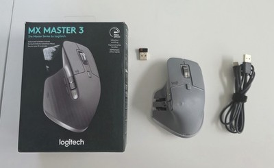 Logitech MX Master 3 Kabellose Maus wireless Bluetooth USB Dongle OVP ohne Gummi