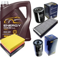 SCT Inspektionspaket 5L Mannol Energy Combi LL 5W-30 FüR VW Passat 1.9 TDI Audi