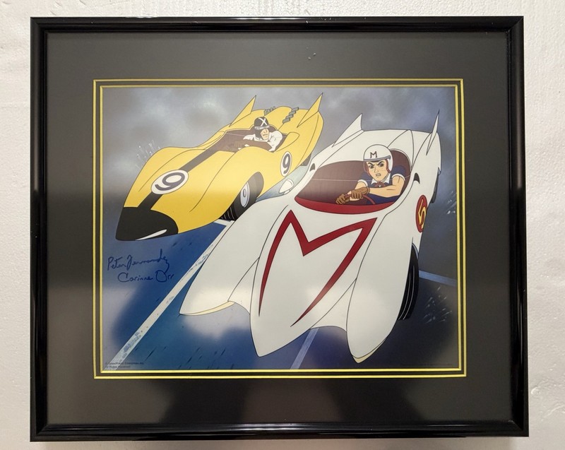 Animation Cel Speed Racer Signed Peter Hernandez & Corrine Orr