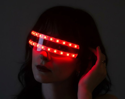 GogoRavers  LED Visier (mehrfarbig) - Rave Festival Reise Tanz Party
