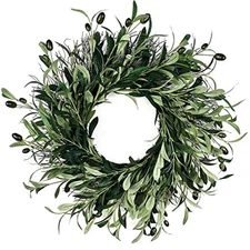 Yearround Eucalyptus Olive Wreath Charming and Colorful For Front Door Decor