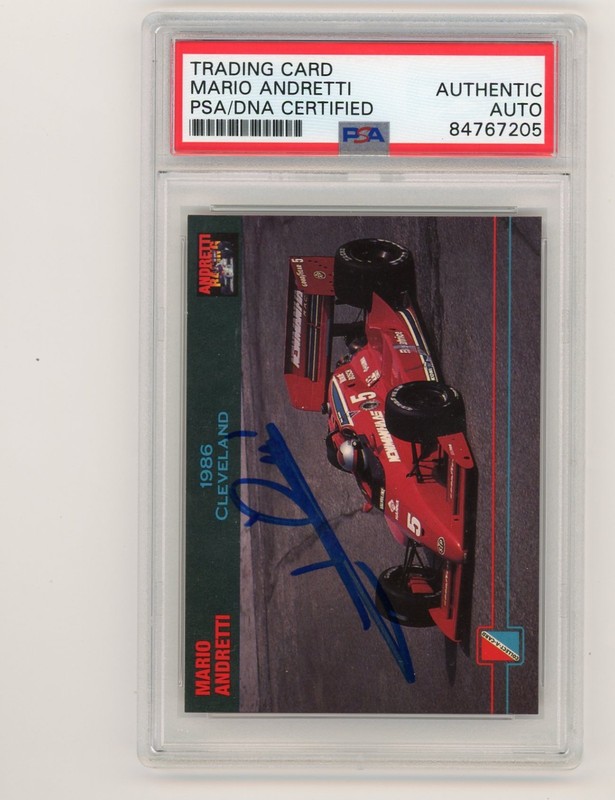 MARIO ANDRETTI 1992 Andretti Racing #53 Signed AUTO Card PSA DNA Certified F1