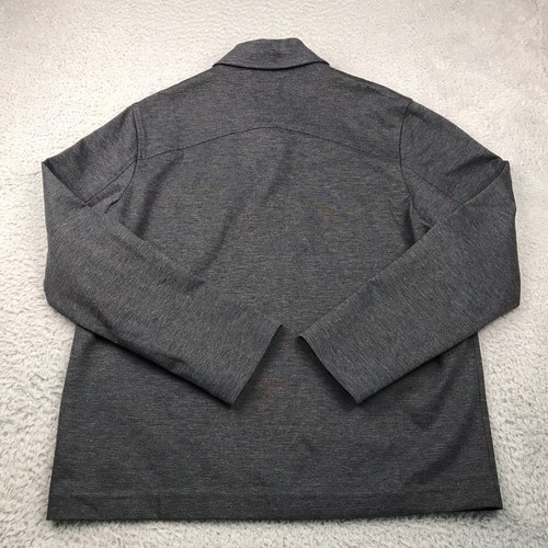 Ministry Of Supply Fusion Chore Coat Mens L Charcoal Heather Ponte Button Up - Picture 5 of 9