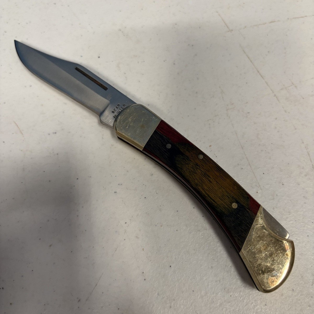 BEAR HUNTER LB-5 Pocket Knife Solingen SS Lockblade 440 Pakistan