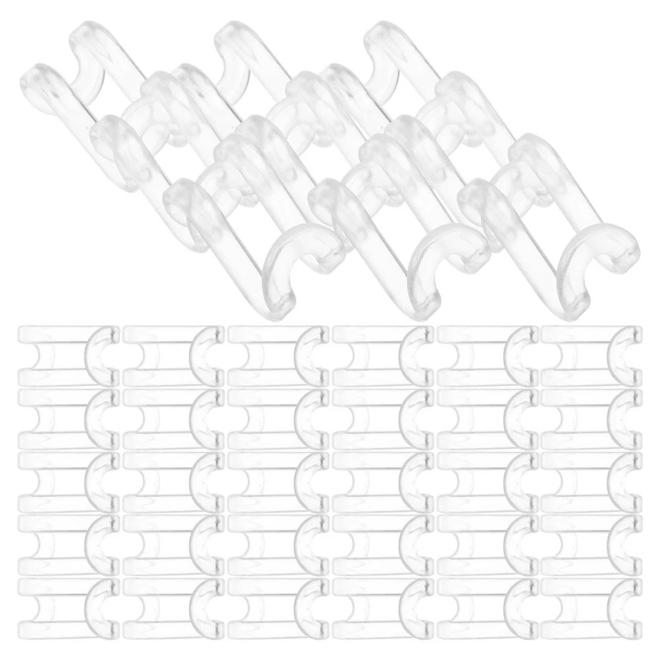  60 Pcs Connecting Buckle Hooks for Hangers Clothes Rod Connector