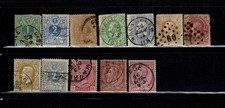 Belgium stamps lot, 1869-1884, Used