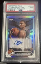 2023-24 Topps Chrome Victor Wembanyama Autograph Refractor RC PSA 9 CG-VW