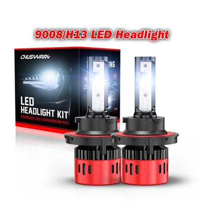 2x H13 9008 LED Headlight Bulbs Kit for Ford F150 2004-2014 High&Low Beam White