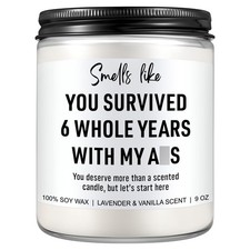 6 Year Anniversary Candle for Him, Her - 6th Anniversary Iron Gifts for Women...