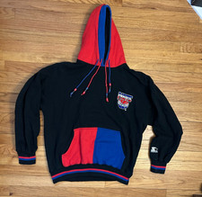 Original VTG Starter Double Hoodie Hoody New Jersey NJ Nets XL Used NBA