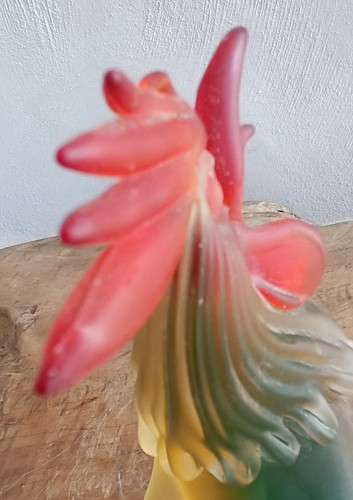 Coq en verre polychrome vintage - Foto 8 di 10