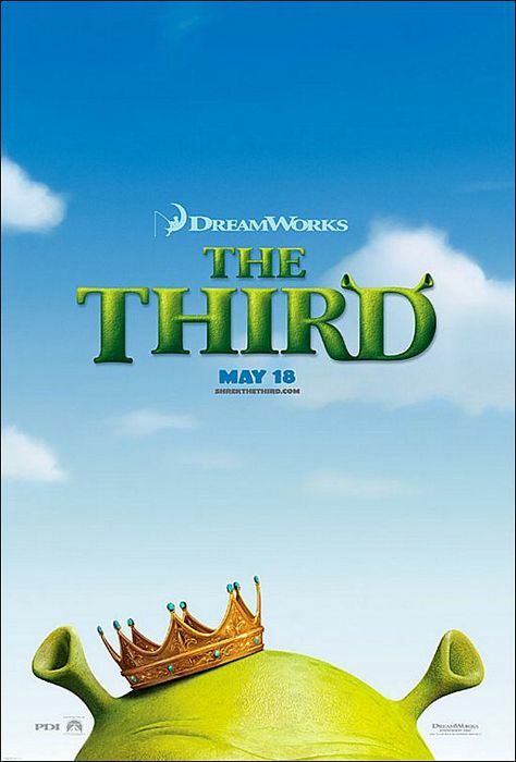 Shrek The Third (Double Sided Advance) (2007) Original Movie Poster