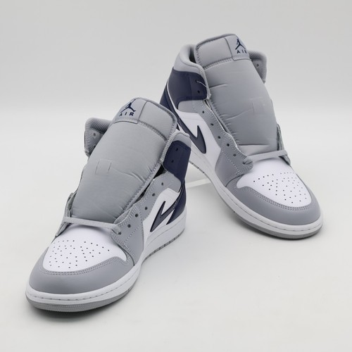 DQ8426-104 Nike Air Jordan 1 Mid White Wolf Grey Midnight Navy (Herren) - Bild 4 von 10