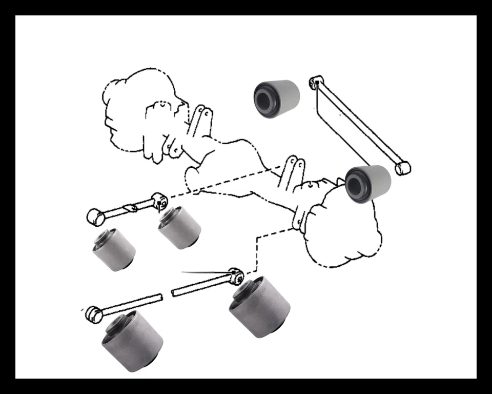 JUEGO DE 6 BUJES BRAZO TRASERO PARA LEXUS LX450 1992-2007 ENVÍO GRATUITO Foto 2 de 2