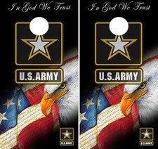 US Army Cornhole Wrap Boards Vinyl Skins Decals Bag Toss Game Stickers High Res