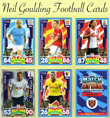 Topps MATCH ATTAX 2017-18   PREMIER LEAGUE   Fußballkarten #181 bis #360