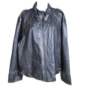 jaqueta couro sintetico plus size