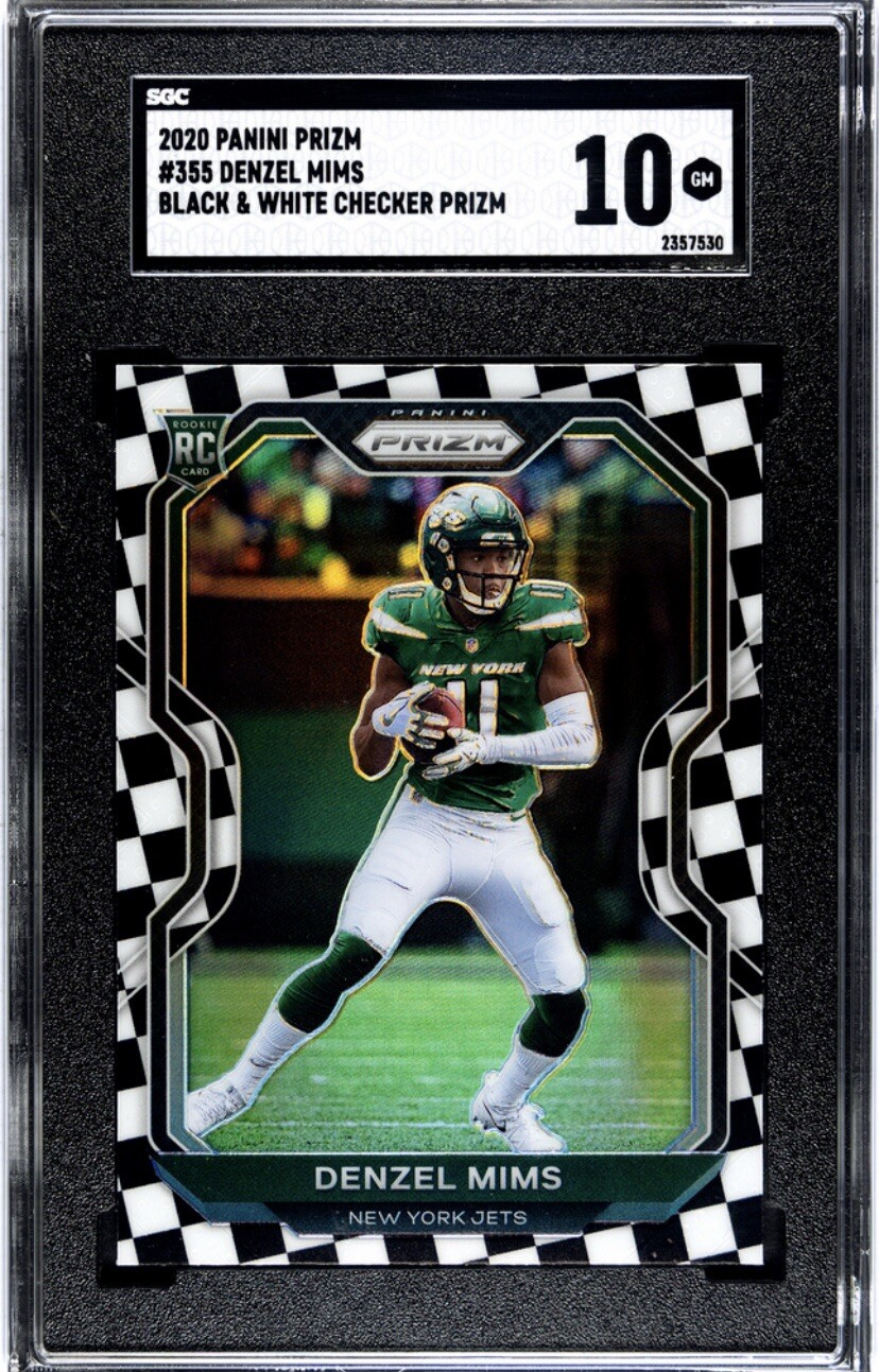 Denzel Mims Panini Prizm #355 Black & White Checker
