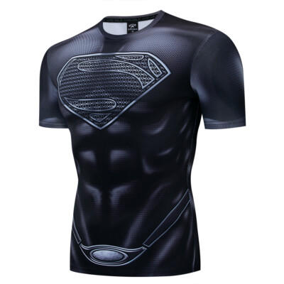 Compression Shirt Batman Superman/spider Man Printed Tshirts Men