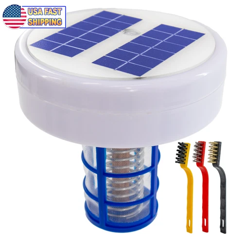 Solar Pool Ionizer w Copper & Steel Anode - Pool Water Cleaner Swimming Pools