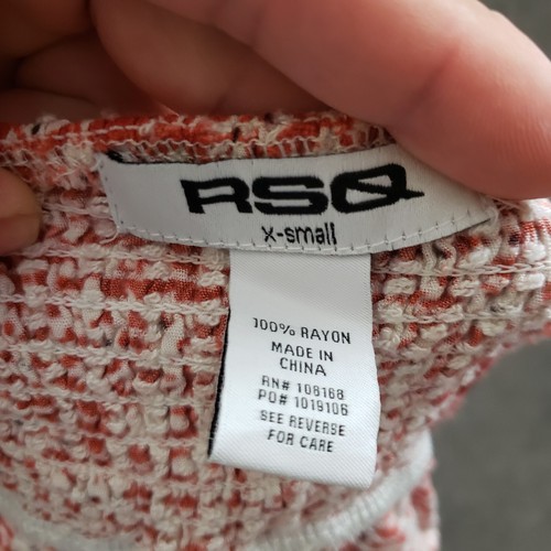 ASOS Shirt Womens Extra Small Red White Crop Top Sleeveless Strapless Ladies - Picture 7 of 8