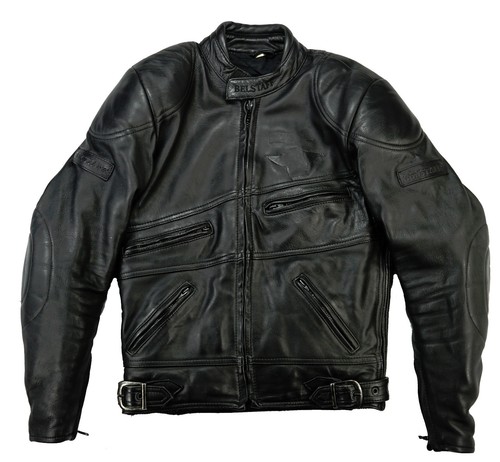 Veste en cuir BELSTAFF Warrior Biker moto Harley Leather 48 M - Photo 1/4